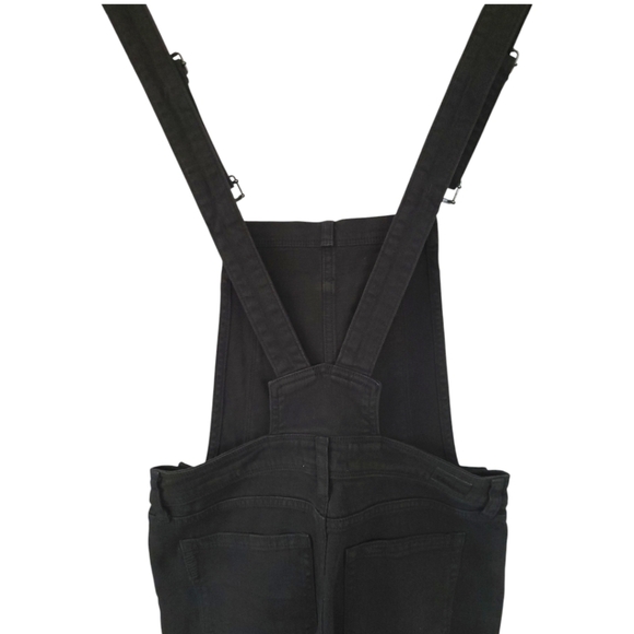 PAIGE Sierra High Waist Denim Overalls Vintage Black 24 ASO Olivia Palermo - Picture 12 of 16